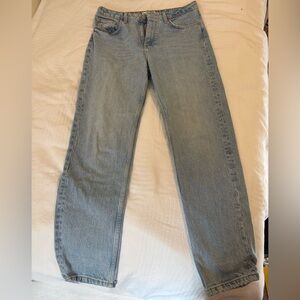 Zara Light Blue Straight Leg Jeans
